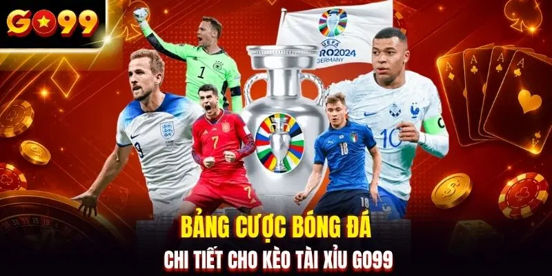 Bảng cược bóng đá chi tiết cho kèo tài xỉu GO99