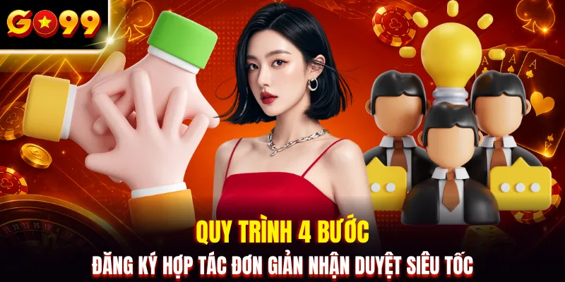 Quy trình 4 bước đăng ký hợp tác đơn giản nhận duyệt siêu tốc